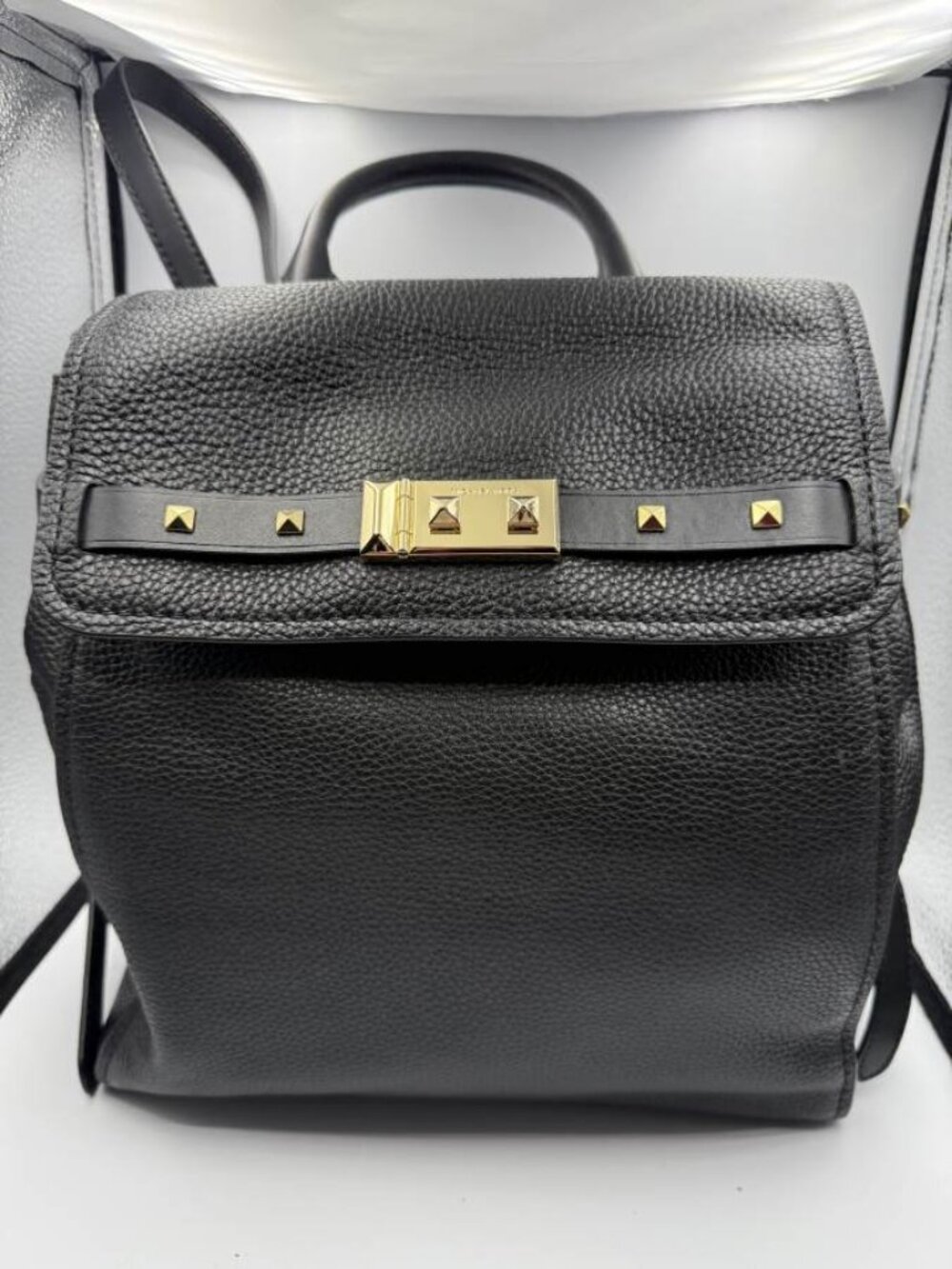 Michael Kors Addison Medium Black Leather Backpack NWT